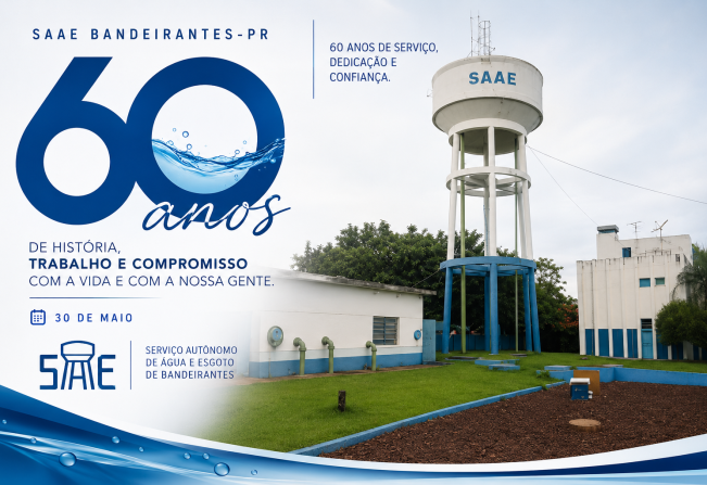 SAAE de Bandeirantes celebra 60 anos de história, desenvolvimento e compromisso com a população